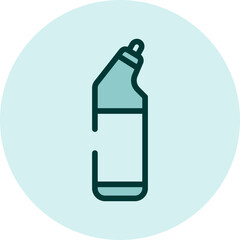 Cleaning toilet gel, illustration, vector on a white background.