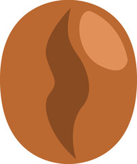 Coffee bean, illustration, vector on a white background.