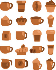 Coffee tasting, illustration, vector on a white background.