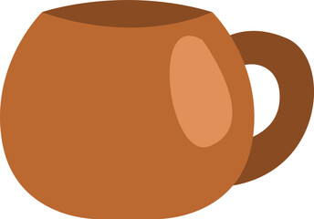 Espresso cup, illustration, vector on a white background.