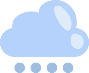 Snow cloud, illustration, vector on a white background.