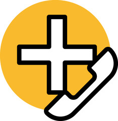 Obraz premium Emergency doctor, illustration, vector on a white background.