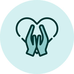 Donation and charity pray, illustration, vector on a white background.