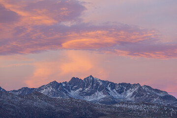 Fototapeta na wymiar Awesome sunset in the mountains