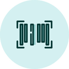 Commercial barcode, illustration, vector on a white background.