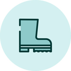 Farming boots, illustration, vector on a white background.