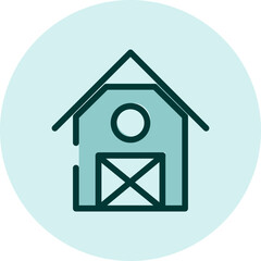 Obraz premium Farm shed, illustration, vector on a white background.