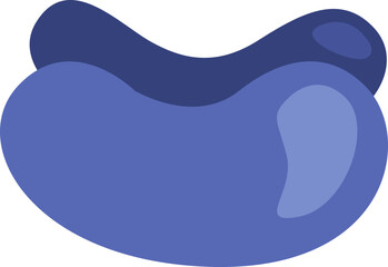 Blue hotdog, illustration, vector on a white background.