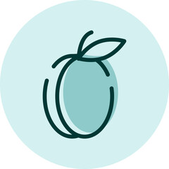 Fresh appricot, illustration, vector on a white background.