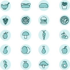 Fresh natural food, illustration, vector on a white background.