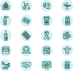 Health treatment, illustration, vector on a white background.