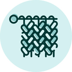 Knitting hobby, illustration, vector on a white background.