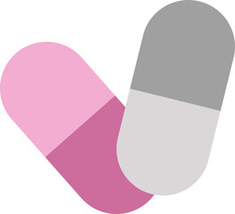 Medicine capsule, illustration, vector on a white background.