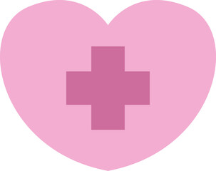 Obraz premium Medicine heart, illustration, vector on a white background.