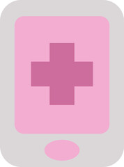 Medicine phone, illustration, vector on a white background.