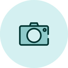 Mobile phone camera, illustration, vector on a white background.