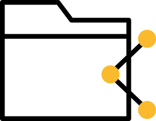 Network folder share, illustration, vector on a white background.