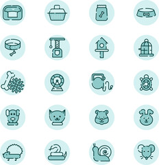 Pet care, illustration, vector on a white background.