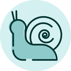 Pet snail, illustration, vector on a white background.