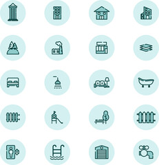 Real estate property, illustration, vector on a white background.