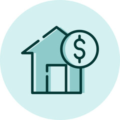 Real estate price, illustration, vector on a white background.