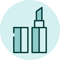 Self care lipstick, illustration, vector on a white background.