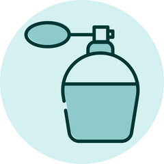 Self care perfume, illustration, vector on a white background.