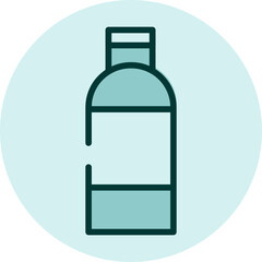 Self care shower gel, illustration, vector on a white background.