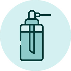 Self care body oil, illustration, vector on a white background.