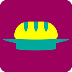 Sweet cake, illustration, vector on a white background.