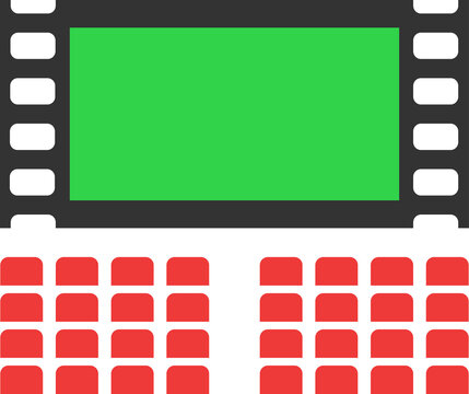 Cinema Green Screen Red Seat Theater Icon