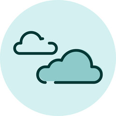 Cloudy forecast, illustration, vector on a white background.