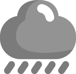 Rain weather, illustration, vector on a white background.