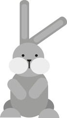 Baby bunny, illustration, vector on a white background.