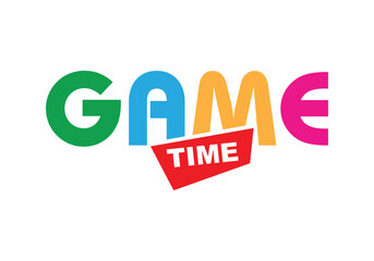 Game time with font design.	
