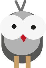 Baby owl, illustration, vector on a white background.