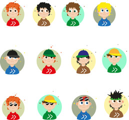 Teenage boy, illustration, vector on a white background.