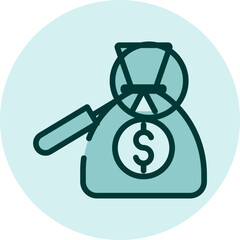 Business search investment, illustration, vector on a white background.