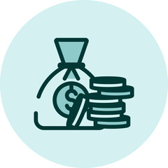 Business fund, illustration, vector on a white background.