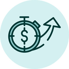 Business market time, illustration, vector on a white background.