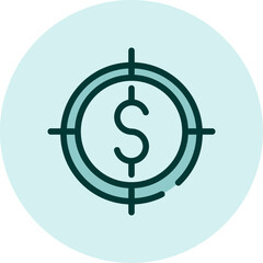 Business plan targeting, illustration, vector on a white background.