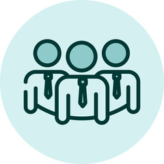 Business team, illustration, vector on a white background.