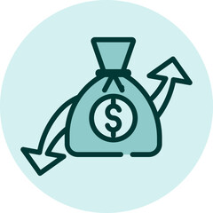 Business valuation, illustration, vector on a white background.