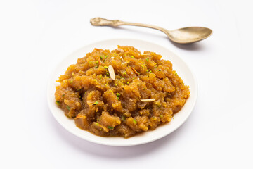 Besan Halwa, shira, sheera is a rich dessert made with gram flour, ghee and sugar