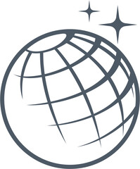 blue globe icon