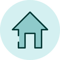 Contacts home, illustration, vector on a white background.