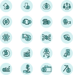 Cryptocurrency elements, illustration, vector on a white background.