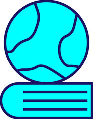 Geography education, illustration, vector on a white background.