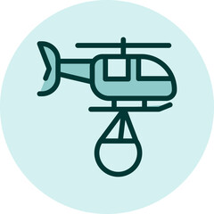 Emergency helicopter, illustration, vector on a white background.