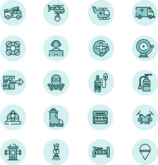 Fototapeta premium Emergency station, illustration, vector on a white background.